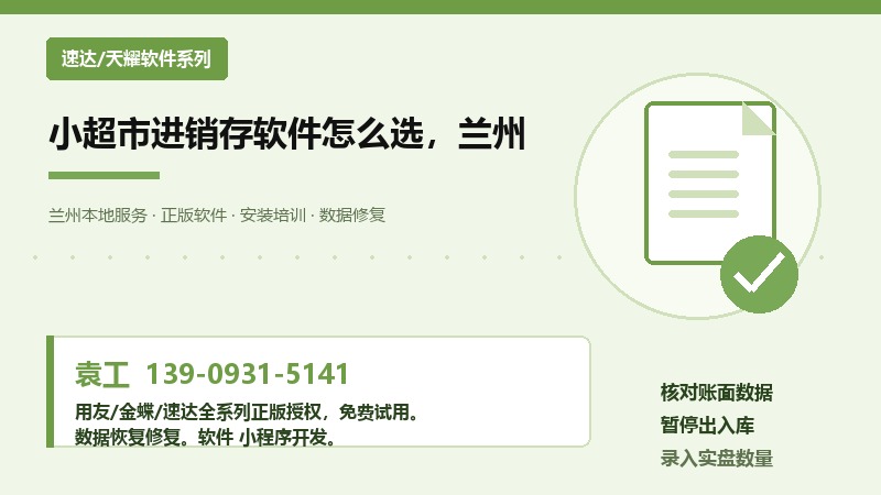 小超市进销存软件怎么选,兰州