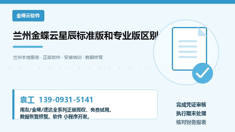 兰州金蝶云星辰标准版和专业版区别