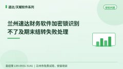 兰州速达财务软件加密锁识别不了及期末结转失