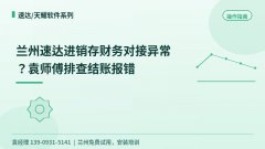 兰州速达进销存财务对接异常