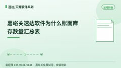 嘉峪关速达软件账面库存数量汇总表为什么对不上