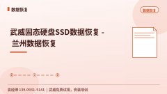 武威固态硬盘SSD数据恢复